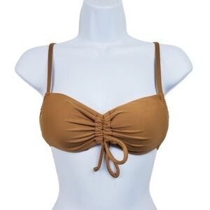 NWT AERIE Brown Bikini Top (M) and High Rise Bottom (L)